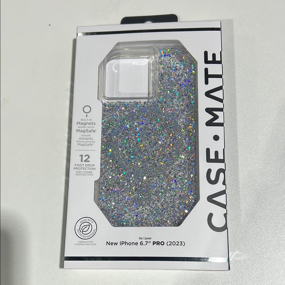 Case-Mate Glitter iPhone 6.7" Pro Case - Silver